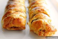 Golden Apple-Sausage Puff Pastry Braid