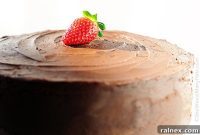 Decadent Dark Chocolate Strawberry Cake