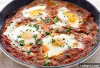 Fiery Tomato Poached Eggs