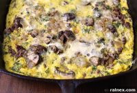 Hearty Ground Beef and Mushroom Frittata