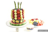 Red White and Blue Fruit Centerpiece