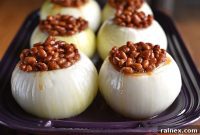 Stuffed Onion Bowls with Baked Beans