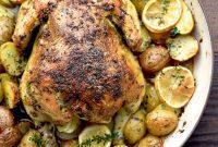 Zesty Lemon Garlic Roasted Chicken and Crispy Potatoes
