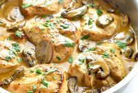 Decadent Mushroom Smothered Chicken
