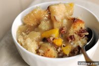 Marvin’s Golden Peach Bread Pudding