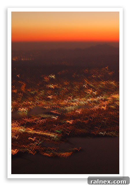 fly17 fly17 - Blurry, vibrant image of San Francisco at dawn