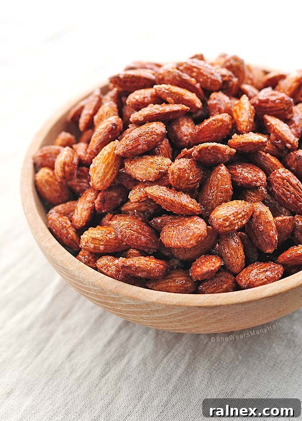 Sweet and crunchy candied almonds