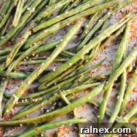 Coconut Milk Roasted Green Beans Recipe | shewearsmanyhats.com