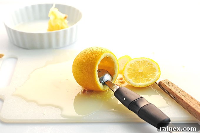 Crafting Irresistible Lemon Cups 11 Step 10: Another view of a perfectly prepared lemon cup, demonstrating its readiness for use.