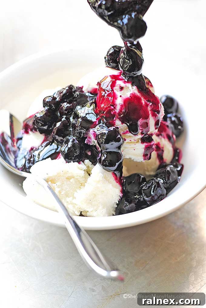 Homemade Blueberry Syrup with fresh blueberries