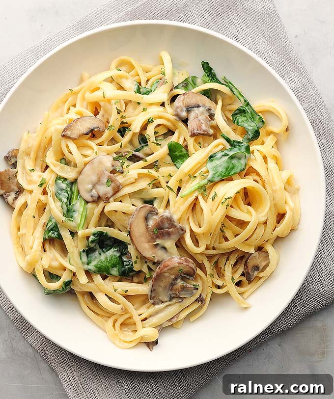Mushroom Florentine Pasta Recipe