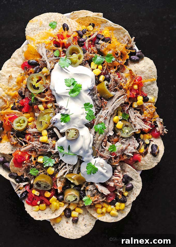 Delicious Loaded Nachos ready to be served.