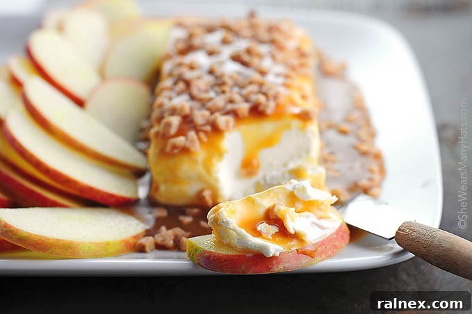 Caramel Apple Cream Cheese Spread with Dippers