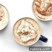 Coconut Milk Hot Chocolate in mugs