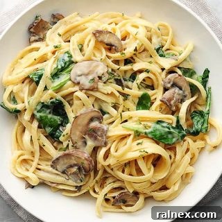 Mushroom Florentine Pasta