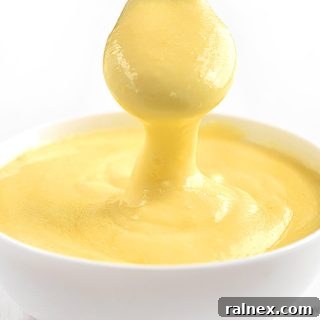 Homemade Hollandaise Sauce in a serving bowl