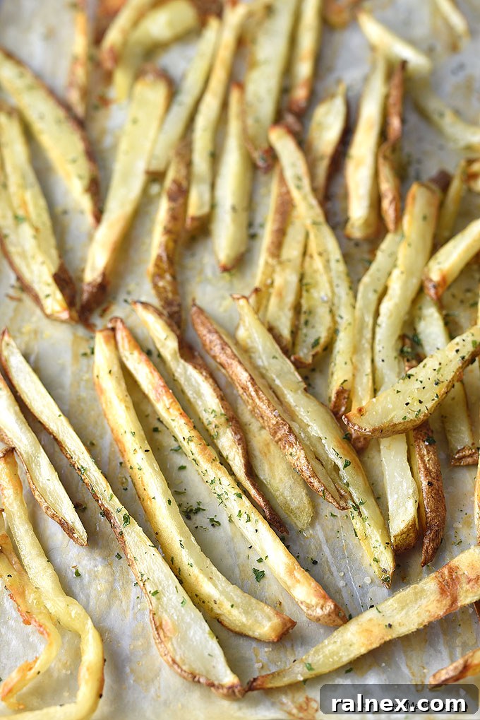 Baked Truffle Fries finished and ready to serve