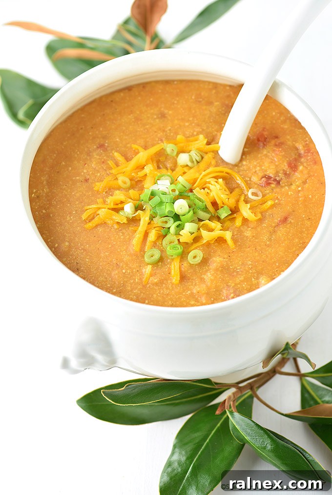 Delicious Tomato Cheese Grits Ready to Serve