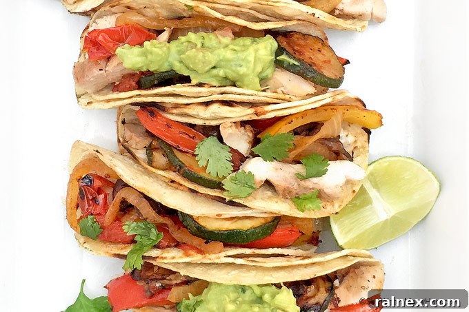 Grilled Chicken Fajitas ready to be served