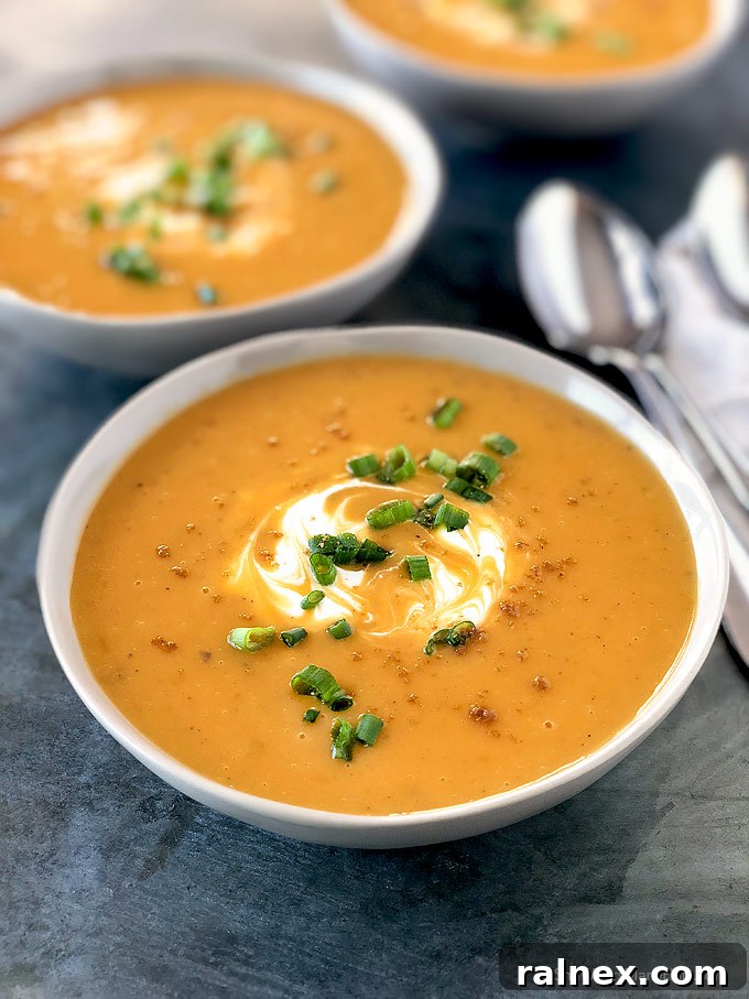 Silky Sweet Potato Delight 3 Easy Creamy Sweet Potato Soup Recipe | shewearsmanyhats.com
