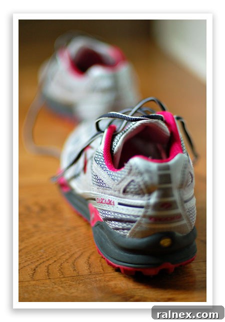 New tennis shoes captured with artistic intent